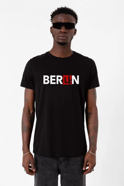La Casa De Papel Berlin Ak Siyah Erkek Tshirt