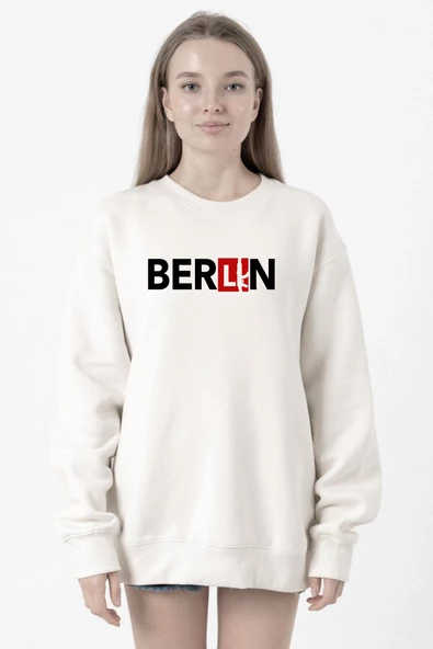 La Casa De Papel Berlin Ak Beyaz Kadın 2ip Sweatshirt ürün görseli 1