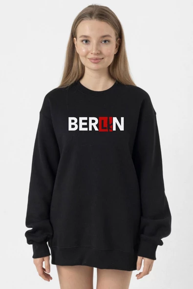 La Casa De Papel Berlin Ak Siyah Kadın 2ip Sweatshirt