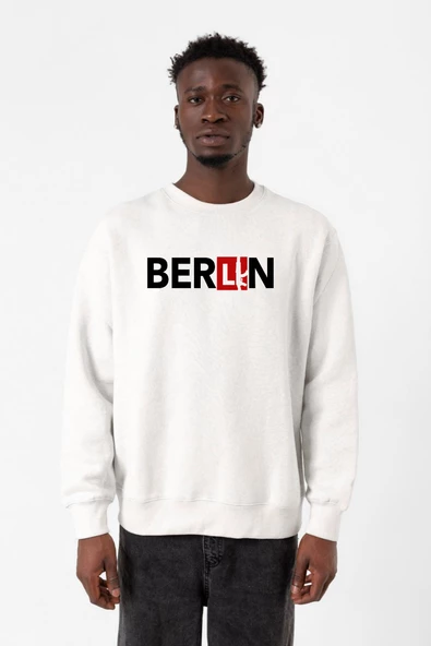 La Casa De Papel Berlin Ak Beyaz Erkek 2ip Sweatshirt ürün görseli 1