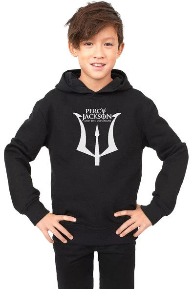 Percy Jackson And The Olympians Siyah Çocuk 3ip Kapşonlu