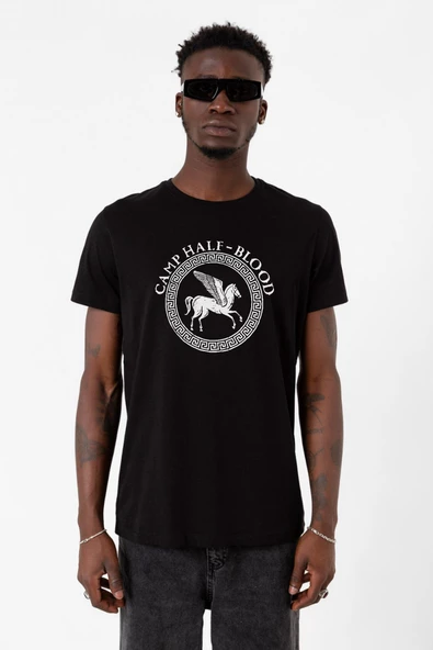 Percy Jackson Camp Half Blood Siyah Erkek Tshirt