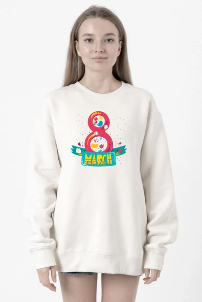 International Women's Day Beyaz Kadın 2ip Sweatshirt