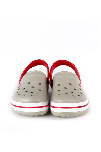 Akınal Bella Lugmo Kadın Terlik Sabo Hastane Terliği Bej-Kırmızı - Resim 2