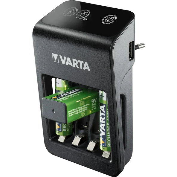 VARTA LCD Plug Şarj Cihazı + 4 adet 2100 mAH AA Şarj Edilebilir Pil - 6