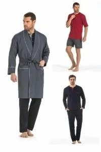 Pierre Cardin 5560 Lacivert Damatlık Ropteşambr 5 Li Pijama Set - 2