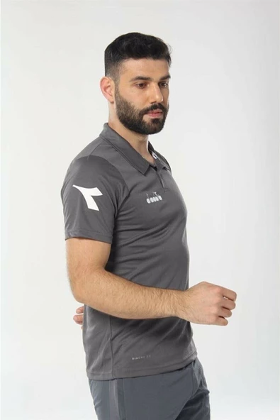 Diadora Nacce Antrasit Polo Yakalı T-Shirt  -  1TSR06-Antrasit - 4