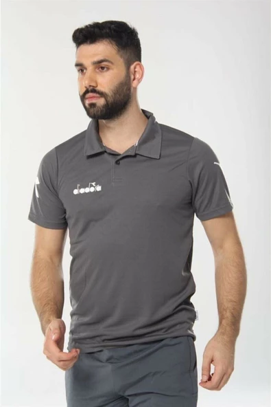 Diadora Nacce Antrasit Polo Yakalı T-Shirt  -  1TSR06-Antrasit - 3