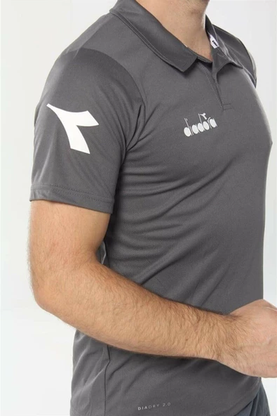 Diadora Nacce Antrasit Polo Yakalı T-Shirt  -  1TSR06-Antrasit - 5