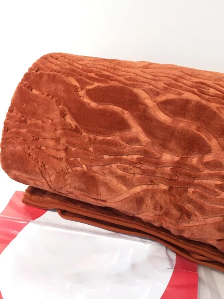 Padişah Desenli Turuncu Çift Kişilik Battaniye Nishev-P000072 - 2