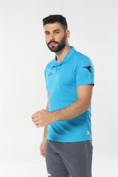 Diadora Nacce Turkuaz Polo Yakalı T-Shirt  -  1TSR06-Turkuaz - 4