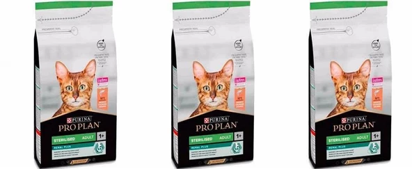 Pro Plan Sterilised Somonlu Kisirlastirilmis Kedi Maması 1,5 Kg X 3 Adet