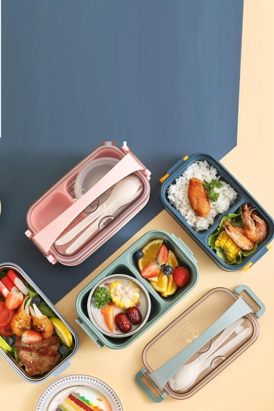 Vagonlife Bento Lunch Box Ofis-Okul İçin Yeni Nesil Sefer Tası -Çorba Kaseli Model-Paslanmaz Çelik 465 - 6