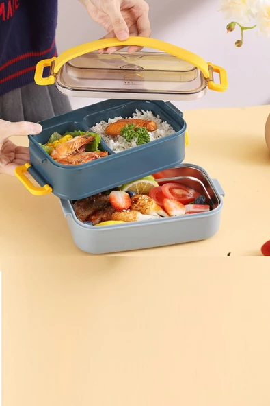 Vagonlife Bento Lunch Box Ofis-Okul İçin Yeni Nesil Sefer Tası -Çorba Kaseli Model-Paslanmaz Çelik 465 - 11