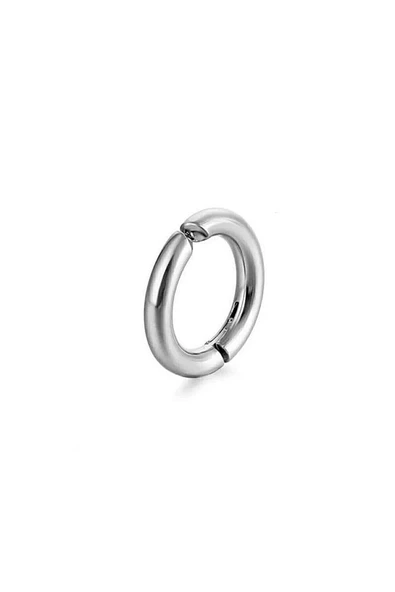 Sıkıştırmalı Deliksiz Fake 316l Paslanmaz Cerrahi Çelik Unisex Küpe Kıkırdak Küpe Ear Cuff (1 ADET) 10 mm Ebat - 2