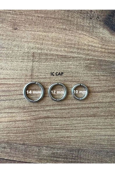 Sıkıştırmalı Deliksiz Fake 316l Paslanmaz Cerrahi Çelik Unisex Küpe Kıkırdak Küpe Ear Cuff (1 ADET) 10 mm Ebat - 3