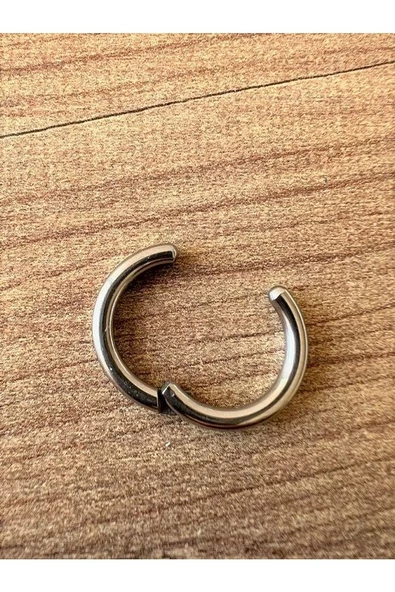Sıkıştırmalı Deliksiz Fake 316l Paslanmaz Cerrahi Çelik Unisex Küpe Kıkırdak Küpe Ear Cuff (1 ADET) 14 mm - 6
