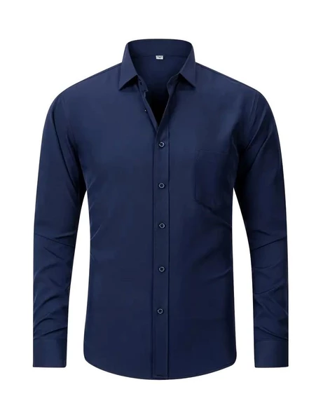 Erkek Klasik Uzun Kol Gömlek Micro BGL-ST03497 - 2