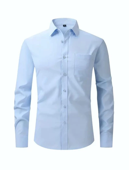 Erkek Klasik Uzun Kol Gömlek Micro BGL-ST03497 - 10