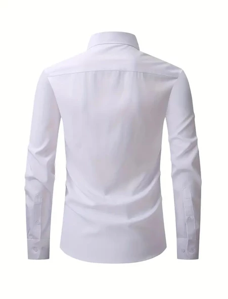 Erkek Klasik Uzun Kol Gömlek Micro BGL-ST03497 - 11