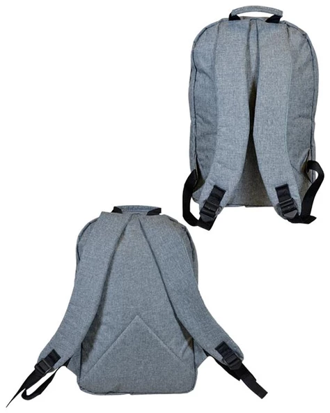 Temel Laptop Sırt Çantası Gri - Resim 2