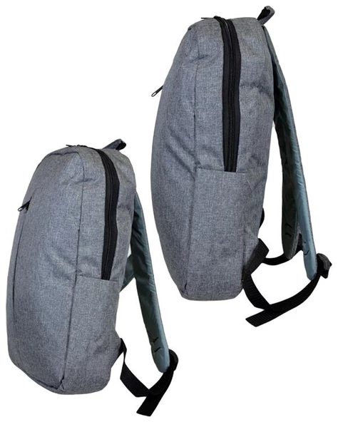 Temel Laptop Sırt Çantası Gri - Resim 3