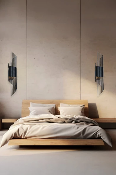 ST00 Dekoratif Ledli Duvar Aplik Sarkıt Siyah 3200K Gün Işığı