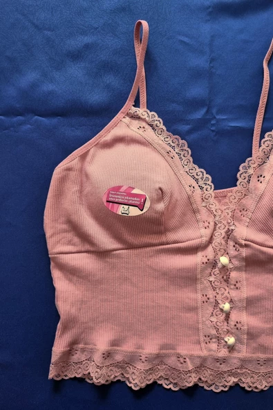 Moda Kadın Pedli Büstiyer Crop - 7