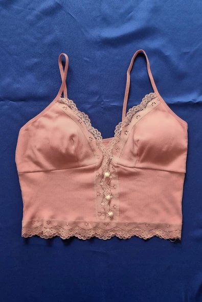 Moda Kadın Pedli Büstiyer Crop - 5