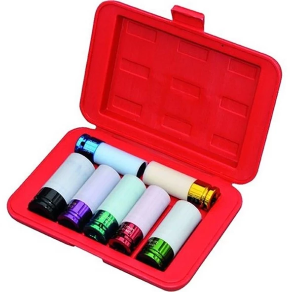 İZELTAŞ 1/2" ALAŞIMLI JANT LOKMA TAKIMI 7 PARÇA