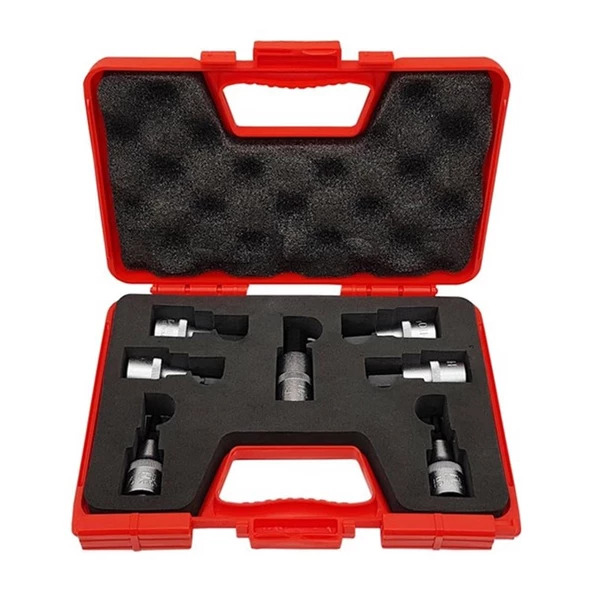 İZELTAŞ 1/2" LOKMALI ALLEN UÇ TAKIMI 60mm 7 PARÇA