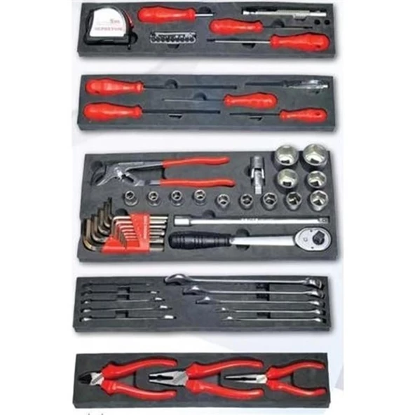 İZELTAŞ 8420005063 5 GÖZLÜ MEKANİK TAKIM ÇANTASI - 3