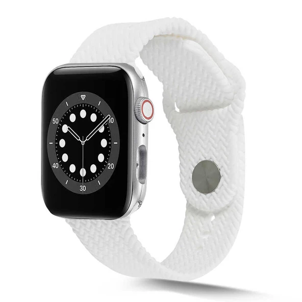 Apple Watch 42/44/45/46/49mm Kordon Silikon Örgü Kordon 2/3/4/5/6/se/7/8/9/10/ultra - 8
