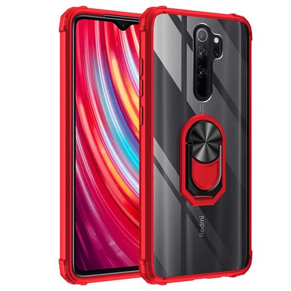 Xiaomi Redmi Note 8 Pro Kılıf Şeffaf Sararmaz Yüzüklü Mola Kapak - 11