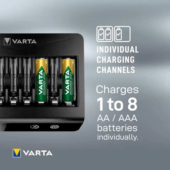 Varta Lcd Multi Plus 8'Li Aa/Aaa Pil Şarj Cihazı - 3