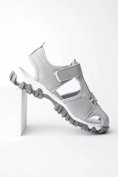 Muggo TWEETY Garantili Günlük Ortopedik Hafif Taban Önü Kapalı Cırtlı Unisex Çocuk Sandalet - 9