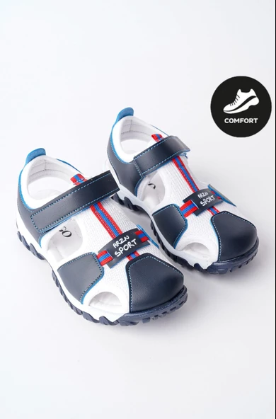 Muggo TWEETY Garantili Günlük Ortopedik Hafif Taban Önü Kapalı Cırtlı Unisex Çocuk Sandalet - 10