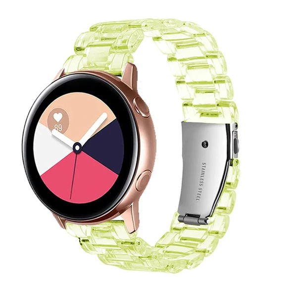 Huawei Watch 3 / 3 Pro Kordon 22mm Şeffaf Baklalı Kordon - Resim 9