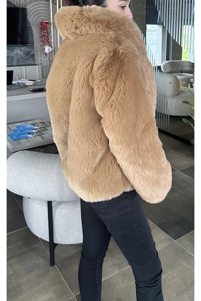 KAHVERENGİ ŞAL YAKA KÜRK - 4