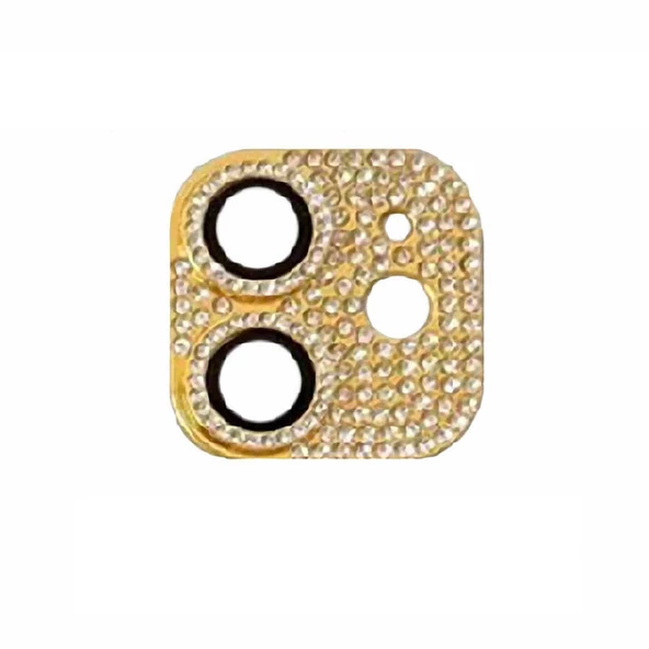 Apple iPhone 12 Mini Full Taşlı Kamera Lens Koruyucu Çerçeveli Koruyucu CL-08 - 7