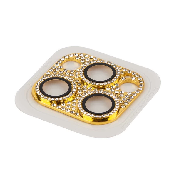 Apple iPhone 12 Mini Full Taşlı Kamera Lens Koruyucu Çerçeveli Koruyucu CL-08 - 11