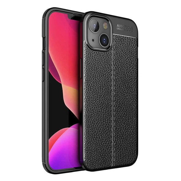 Apple iPhone 14 Kılıf Deri Tarzı Niss Silikon Case Kapak