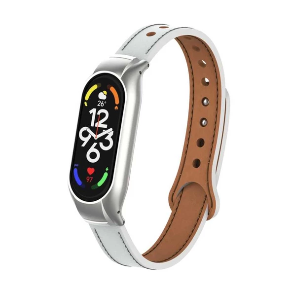 Xiaomi Mi Band 7 Kordon Dikişli Deri Kordon 68 - 5