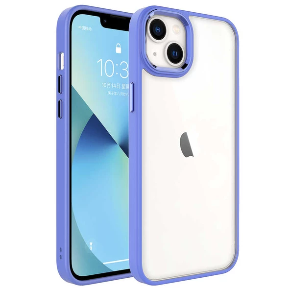 Apple iPhone 14 Plus Kılıf Sararmaz Defens Armour Krom Case