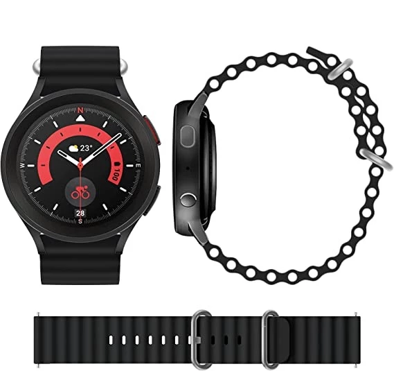 Samsung Galaxy Watch 3 45mm Gear S3 46mm Kordon Ocean Silikon Kordon 22mm - 11