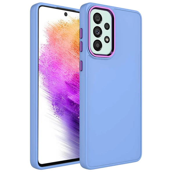 Samsung Galaxy A33 5G Kılıf Metal Çerçeve Lansman Silikon Kapak - 5