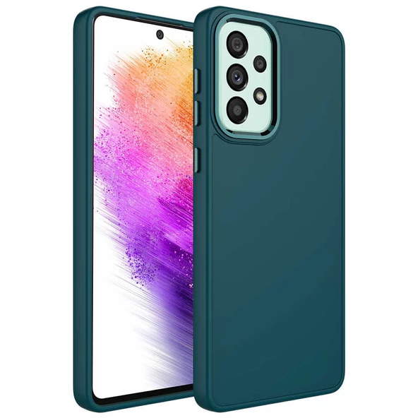 Samsung Galaxy A33 5G Kılıf Metal Çerçeve Lansman Silikon Kapak - 7