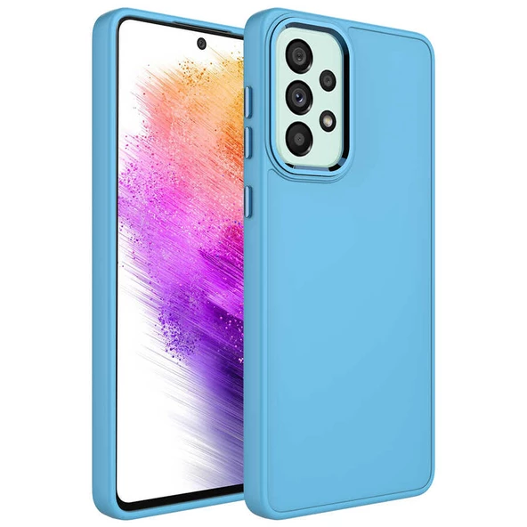 Samsung Galaxy A33 5G Kılıf Metal Çerçeve Lansman Silikon Kapak - 9