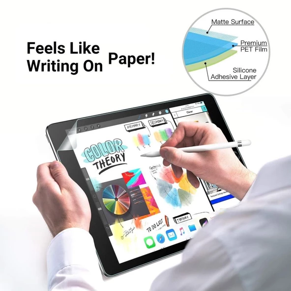 Apple iPad 11.Nesil A16 11inç/10.Nesil 10.9inç Paper Like Mat Ekran Koruyucu - 3