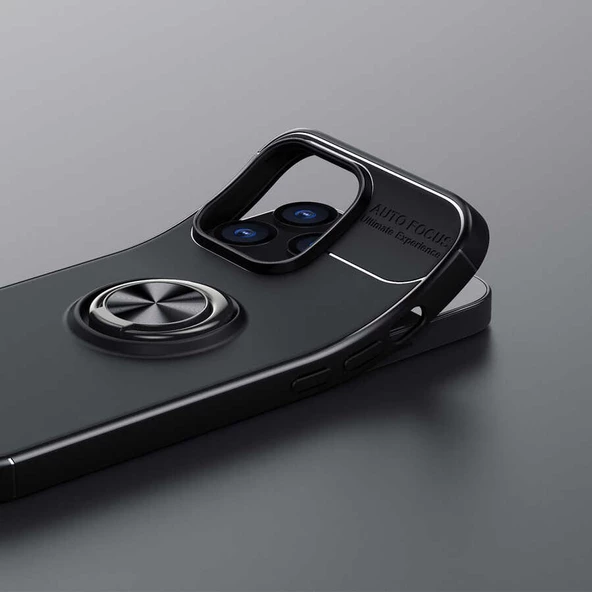 Apple iPhone 14 Pro Max Kılıf Yüzüklü Magnetli Ravel Case Kapak - 9